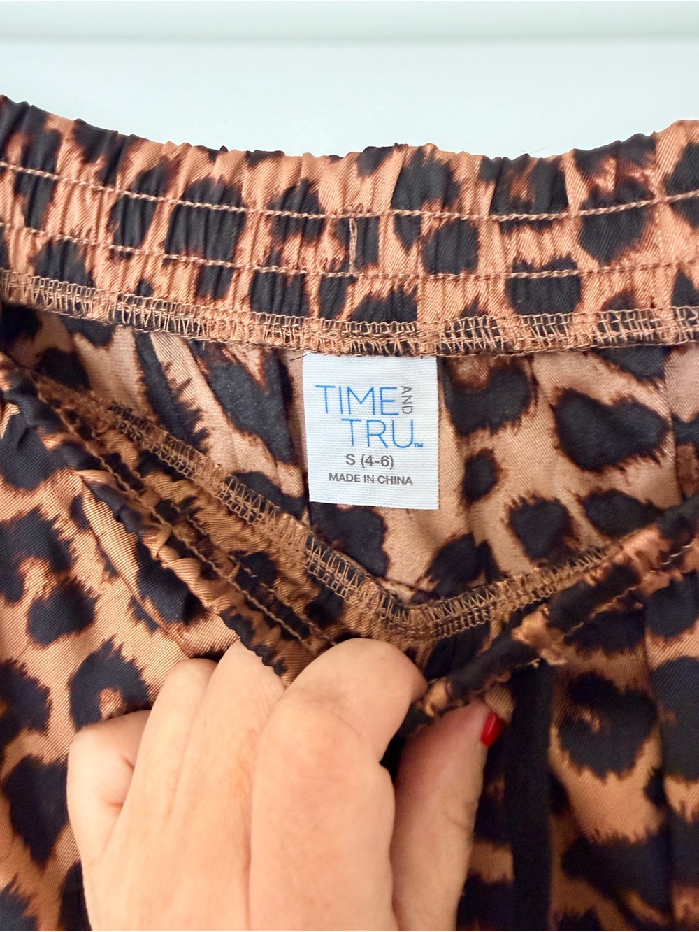 Time & Tru Leopard Print Tiered Midi Skirt - Brown/Black, Size S - Picture 9 of 9